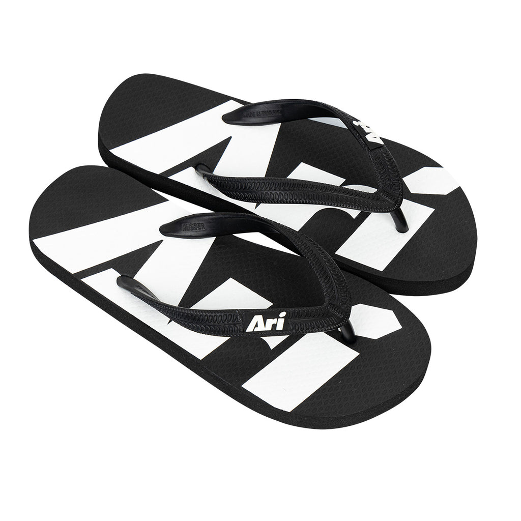 ARI FLIP FLOP SANDALS - BLACK/WHITE/BLACK