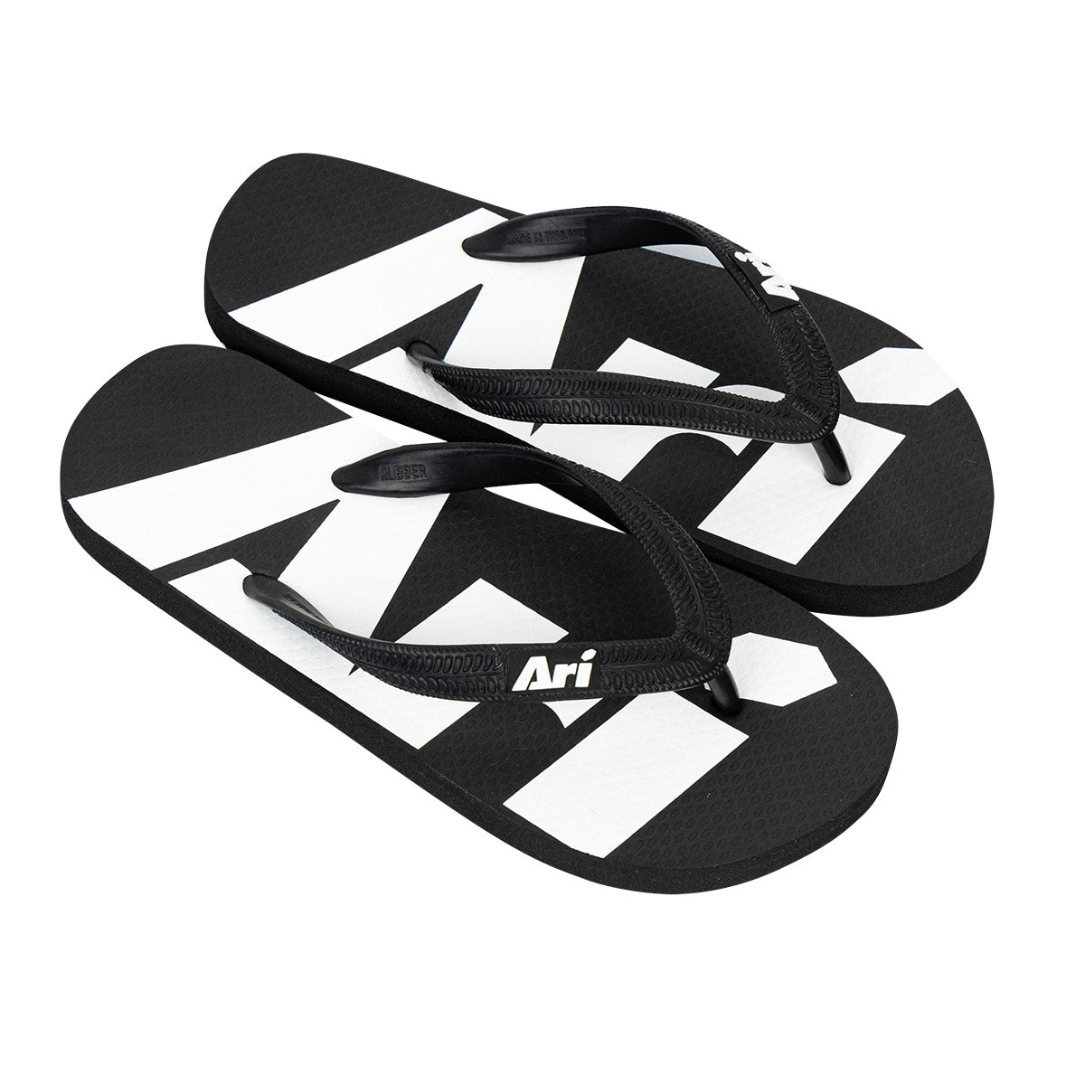 ARI FLIP FLOP SANDALS - BLACK/WHITE/BLACK