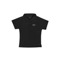 ARI GIRL ADEPT GOLF POLO - BLACK/BLACK/SILVER