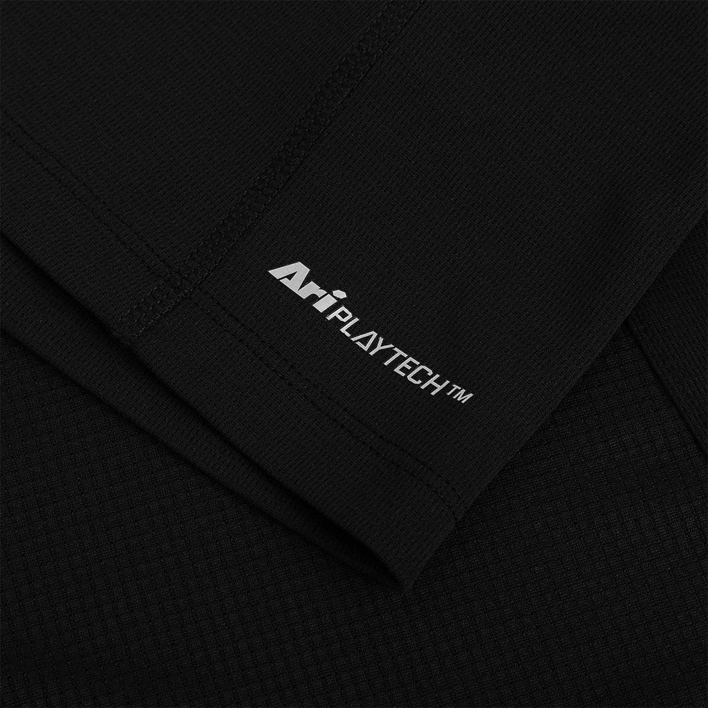ARI GIRL ADEPT GOLF POLO - BLACK/BLACK/SILVER