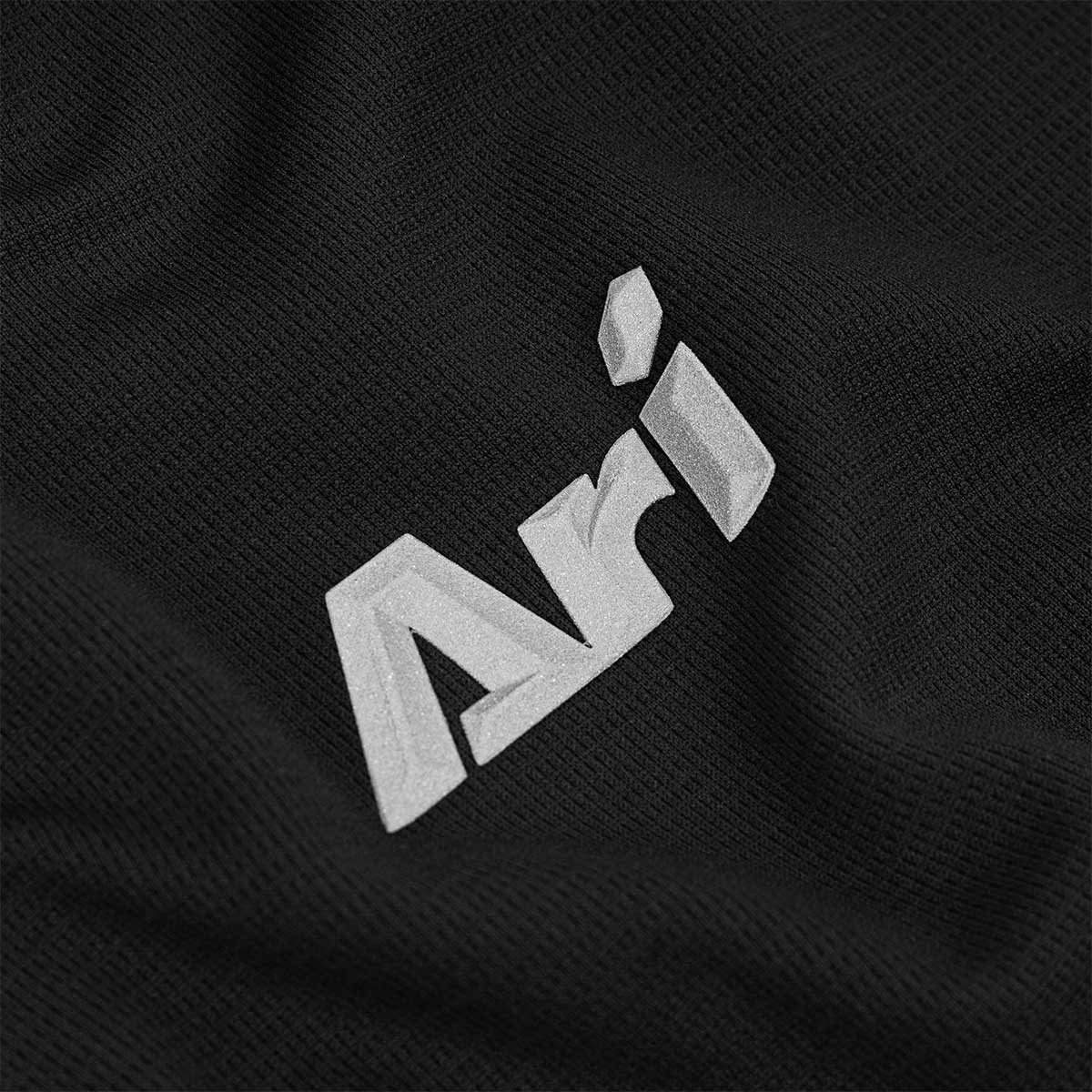 ARI GIRL ADEPT GOLF POLO - BLACK/BLACK/SILVER