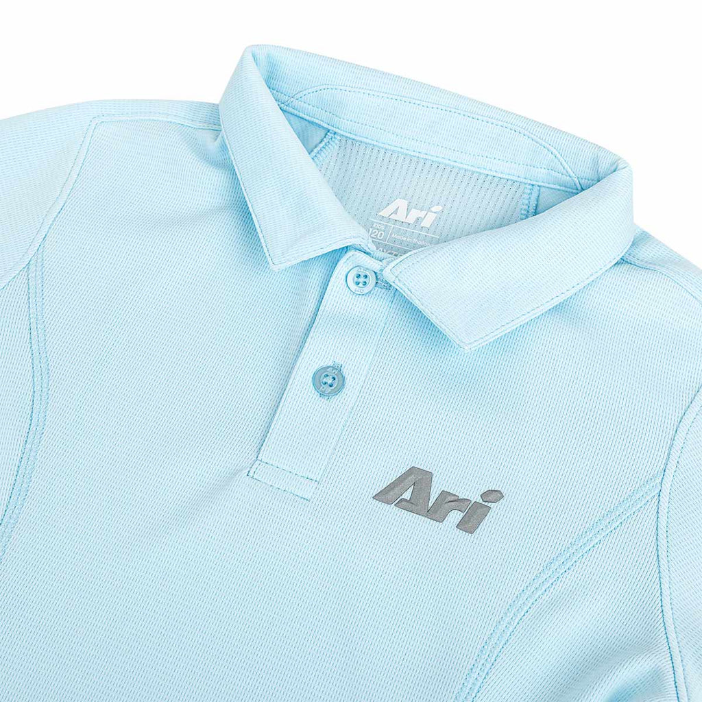 ARI GIRL ADEPT GOLF POLO - BLUE/BLUE/SILVER
