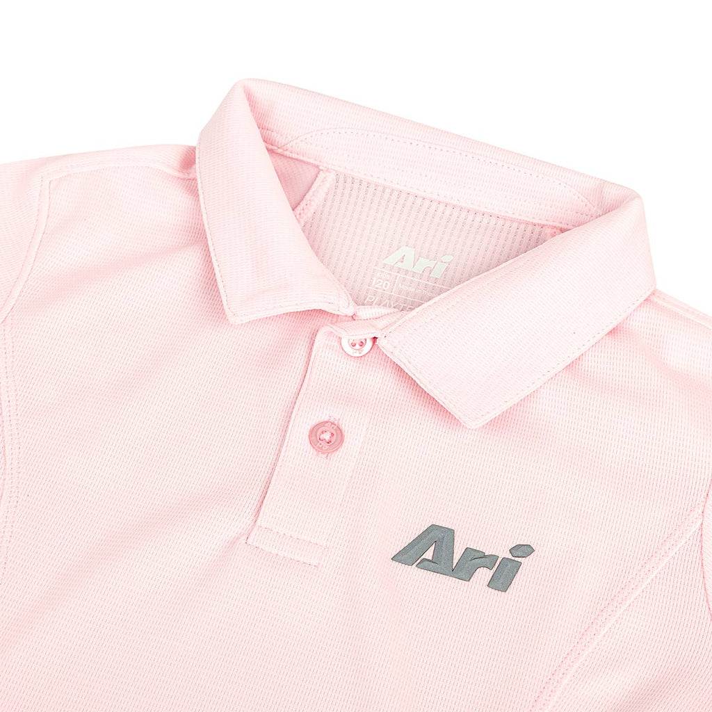 ARI GIRL ADEPT GOLF POLO - PINK/PINK/SILVER