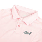 ARI GIRL ADEPT GOLF POLO - PINK/PINK/SILVER