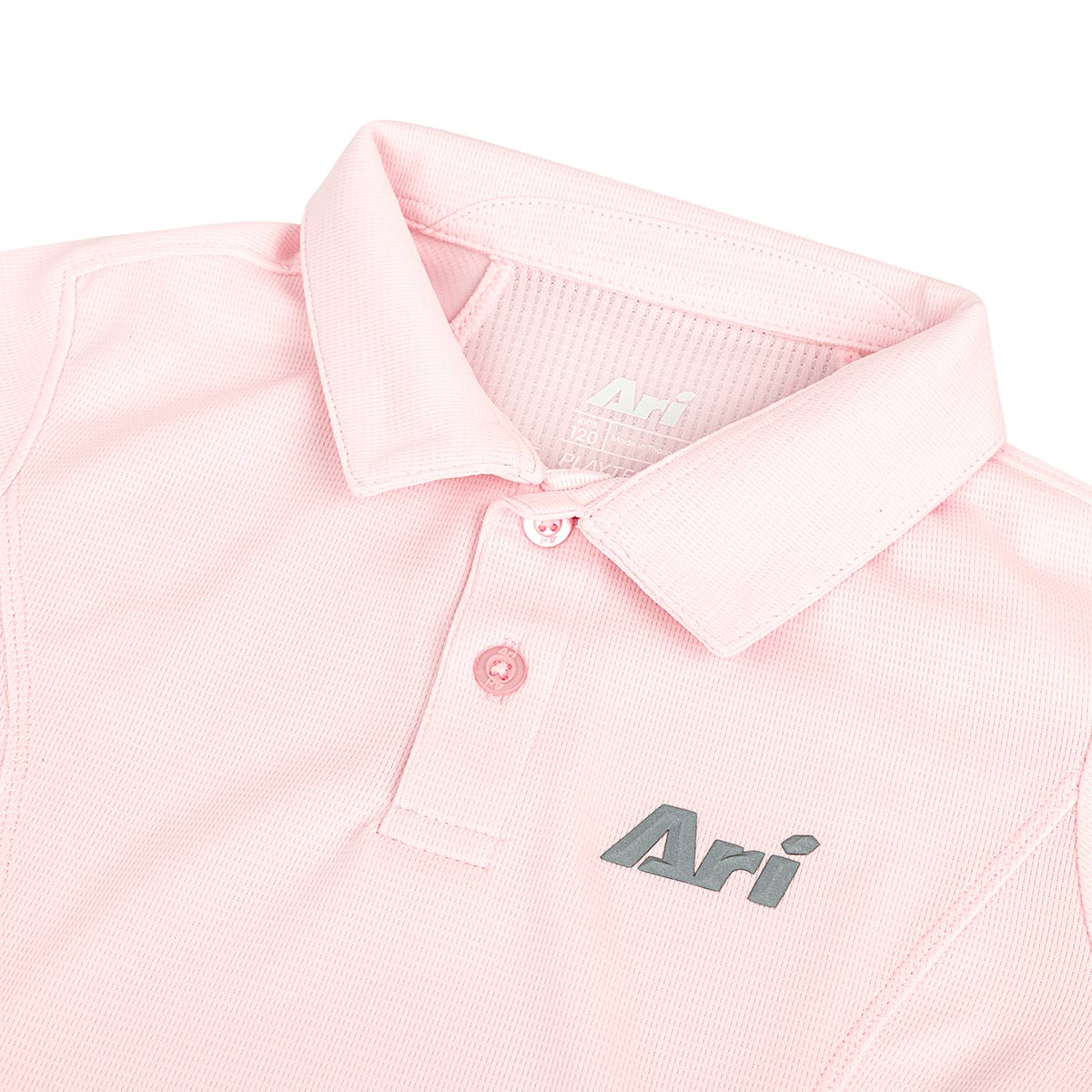 ARI GIRL ADEPT GOLF POLO - PINK/PINK/SILVER