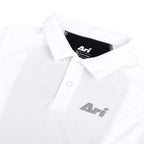 ARI GIRL ADEPT GOLF POLO - WHITE/BLACK/SILVER