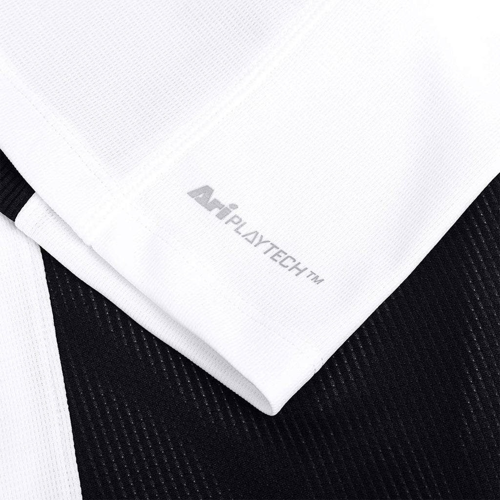 ARI GIRL ADEPT GOLF POLO - WHITE/BLACK/SILVER