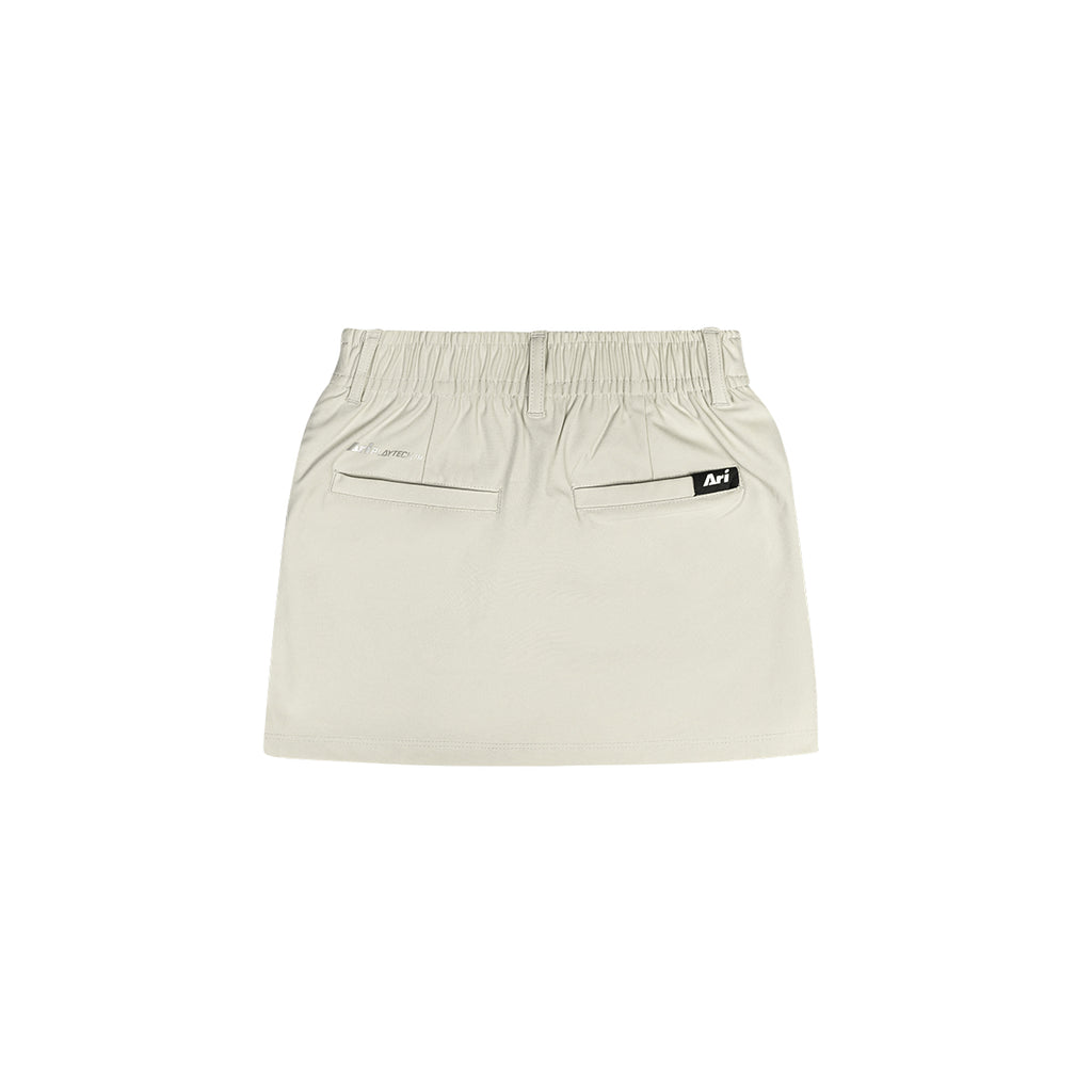 ARI GIRL ADEPT GOLF SKORTS - BEIGE/BEIGE/WHITE