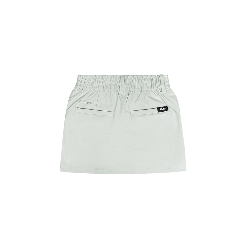 ARI GIRL ADEPT GOLF SKORTS - GREY/GREY/WHITE