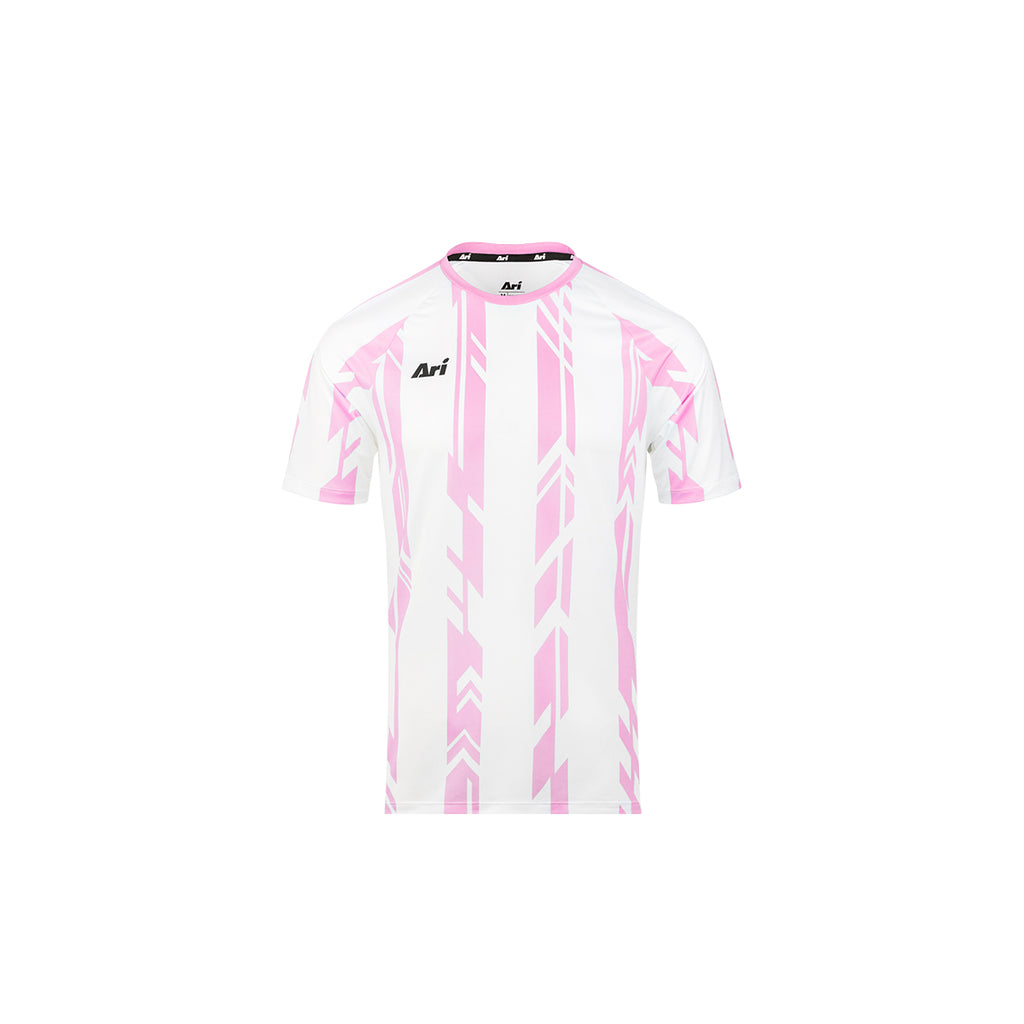 ARI KIDS ADEPT DYNAMIC STRIPES TEAM JERSEY - PINK/WHITE/WHITE