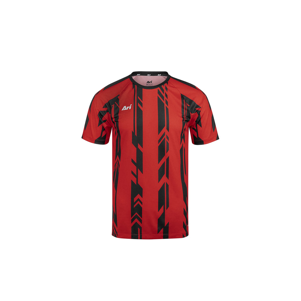 ARI KIDS ADEPT DYNAMIC STRIPES TEAM JERSEY - RED/BLACK/RED