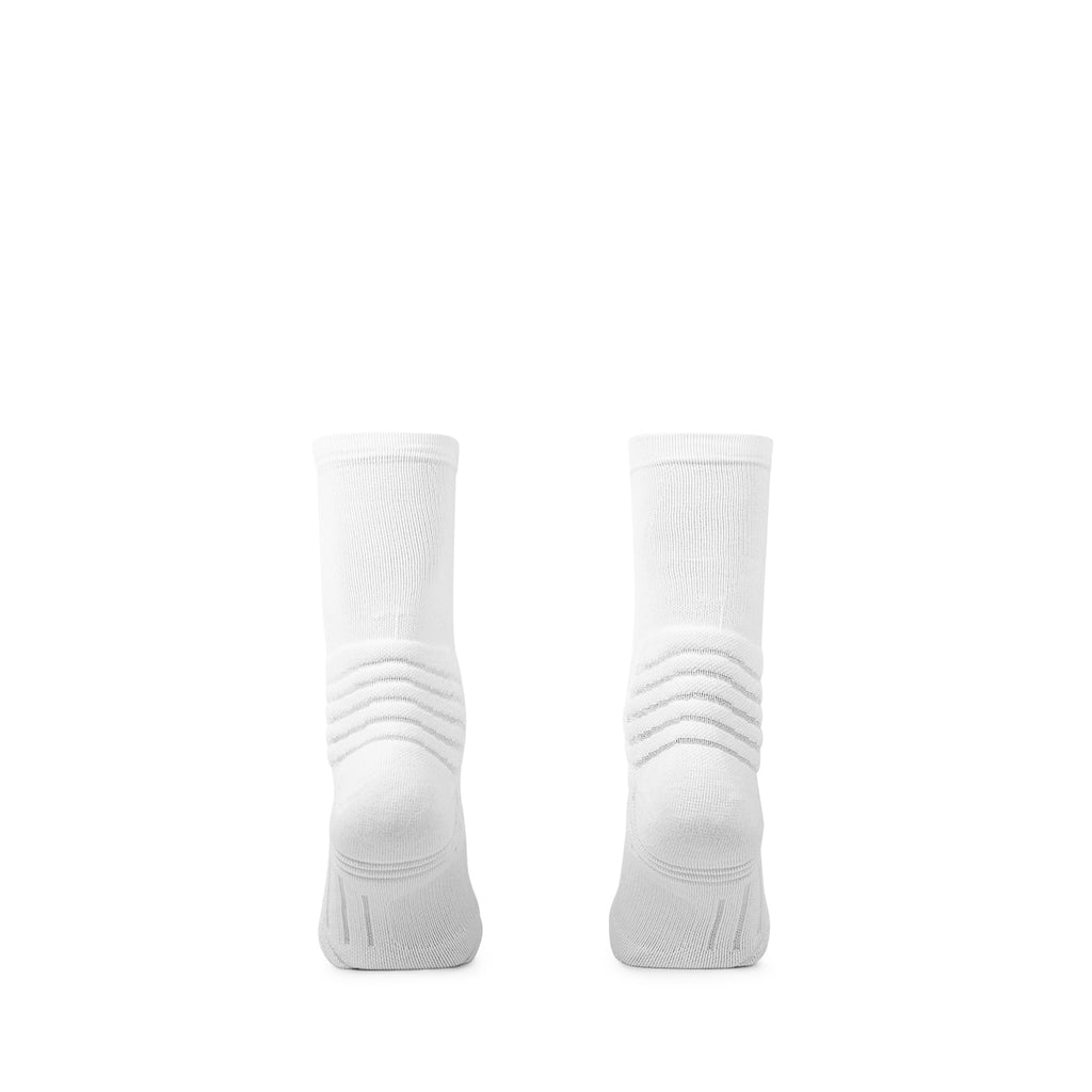 ARI KIDS ELITE KINETIC CREW SOCKS - WHITE/BLACK/WHITE