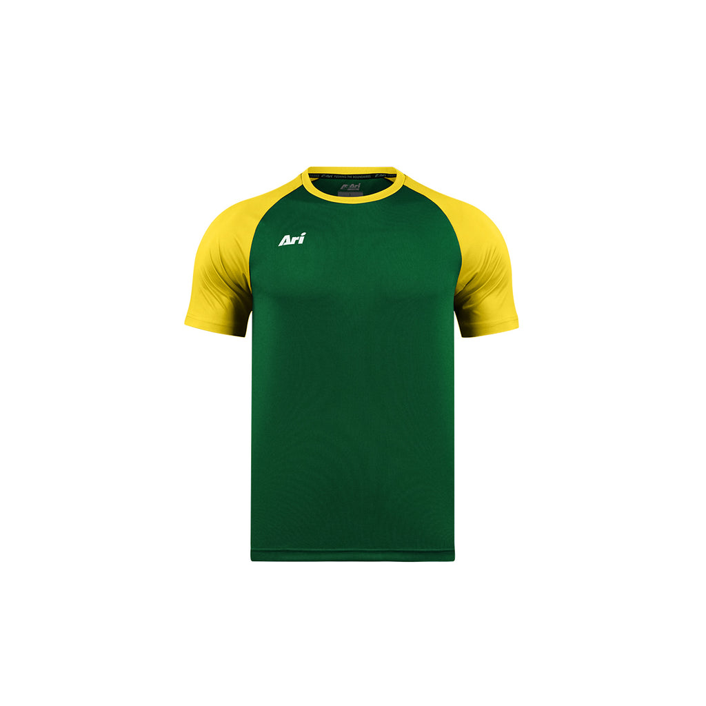 ARI KIDS ESSENTIAL 2TONES TEAM JERSEY - GREEN/GREEN/YELLOW