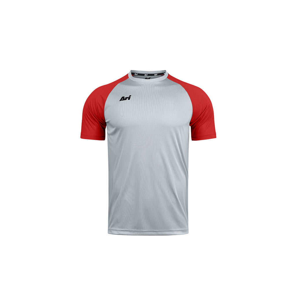 ARI KIDS ESSENTIAL 2TONES TEAM JERSEY - GREY/RED WINE/BLACK