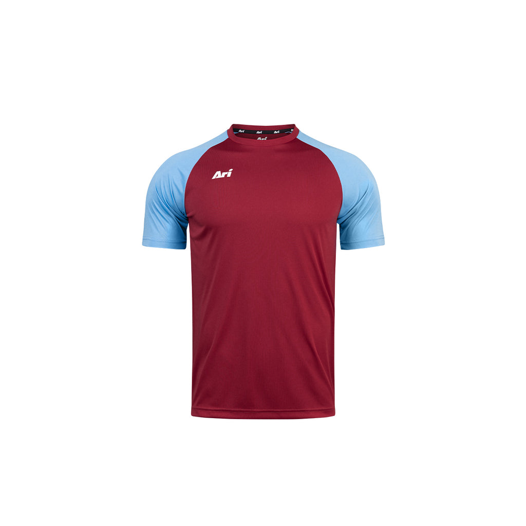 ARI KIDS ESSENTIAL 2TONES TEAM JERSEY - MAROON/LIGHT BLUE/WHITE
