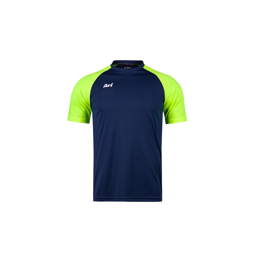 ARI KIDS ESSENTIAL 2TONES TEAM JERSEY - NAVY/NAVY/NEON GREEN