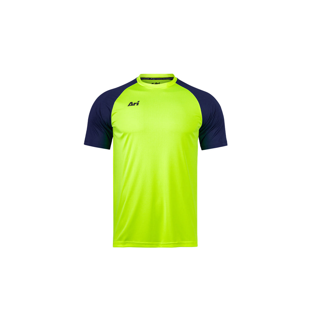 ARI KIDS ESSENTIAL 2TONES TEAM JERSEY - NEON GREEN/NEON GREEN/NAVY