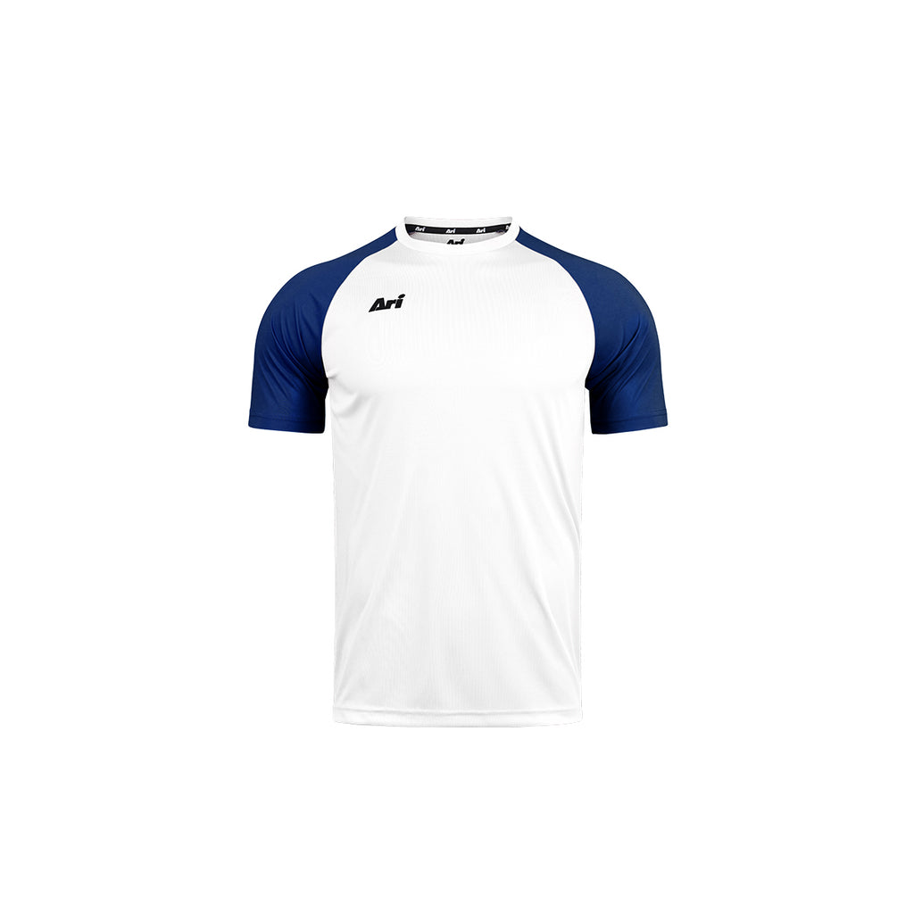 ARI KIDS ESSENTIAL 2TONES TEAM JERSEY - WHITE/DARK NAVY/BLACK
