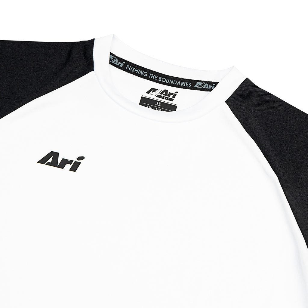 ARI KIDS ESSENTIAL 2TONES TEAM JERSEY - WHITE/WHITE/BLACK