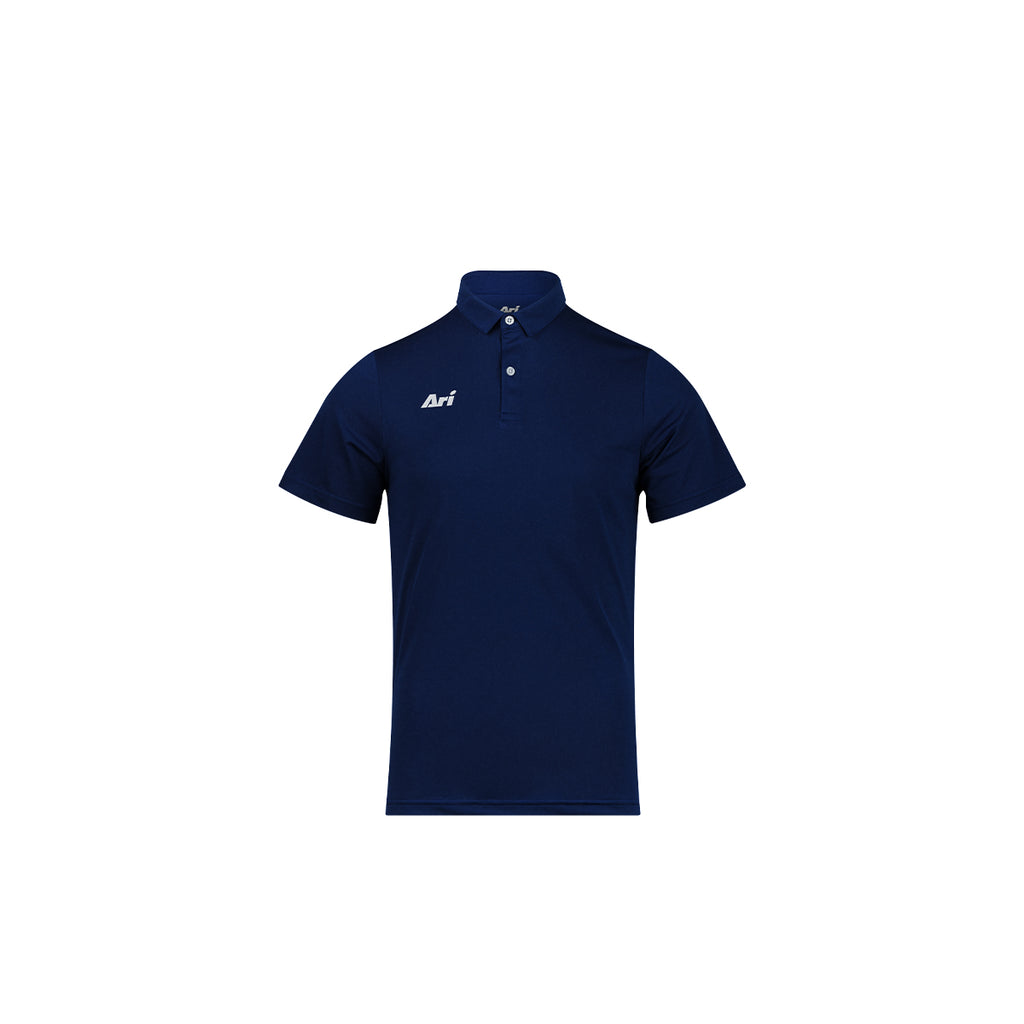 ARI KIDS ESSENTIAL BREATHABLE POLO - NAVY/NAVY/WHITE