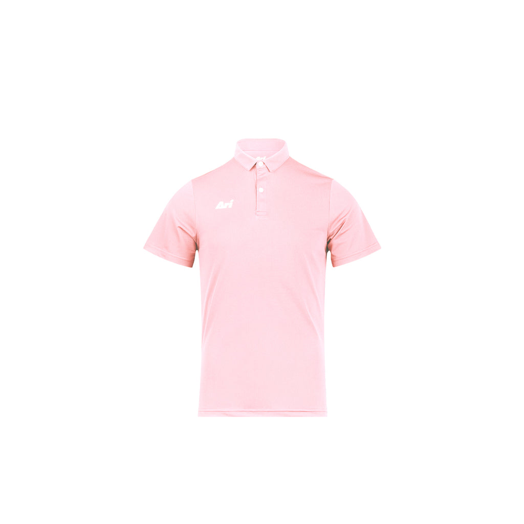 ARI KIDS ESSENTIAL BREATHABLE POLO - PINK/PINK/WHITE