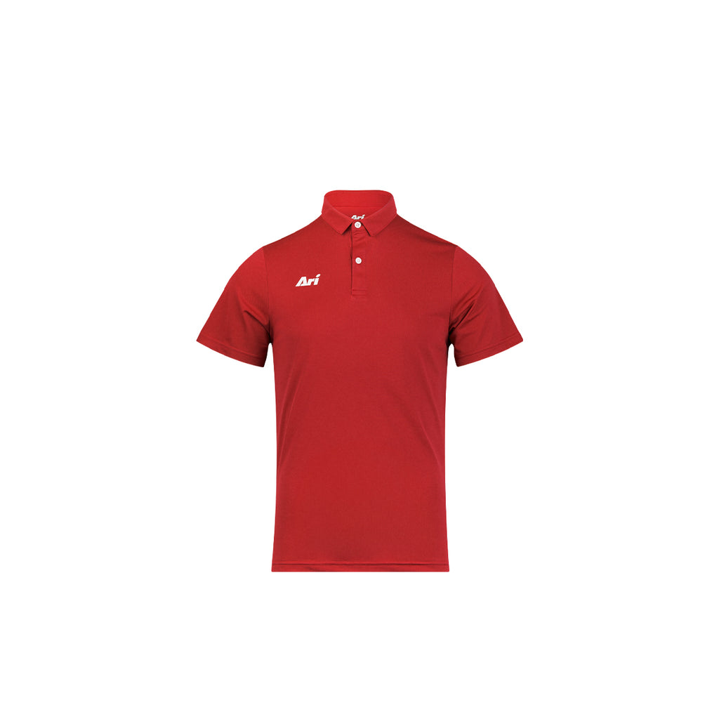 ARI KIDS ESSENTIAL BREATHABLE POLO - RED/RED/WHITE