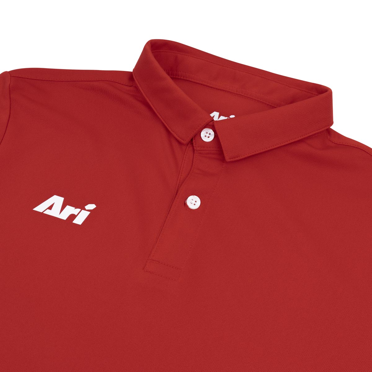 ARI KIDS ESSENTIAL BREATHABLE POLO - RED/RED/WHITE