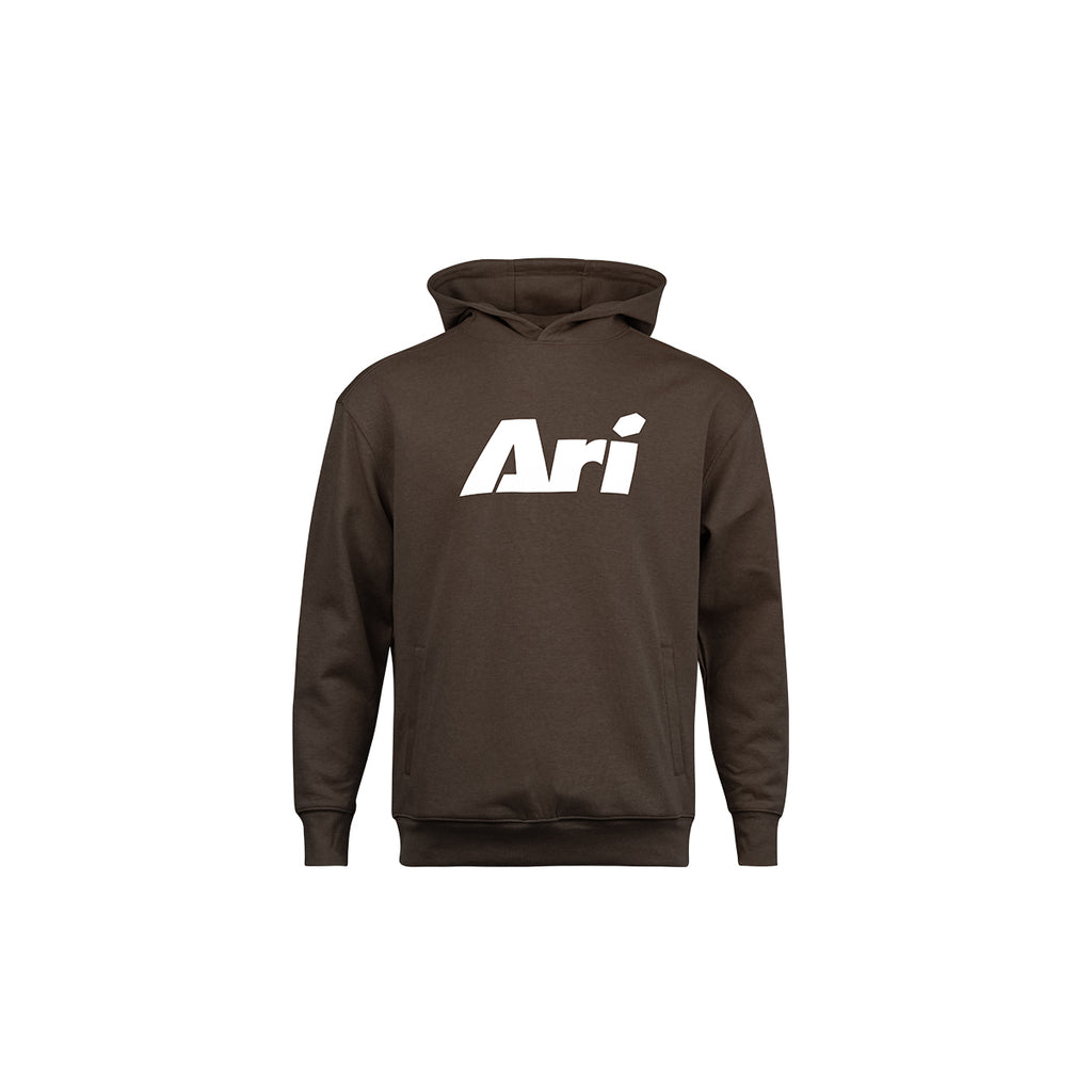 ARI KIDS ESSENTIAL HOODIE - BROWN/WHITE/BROWN
