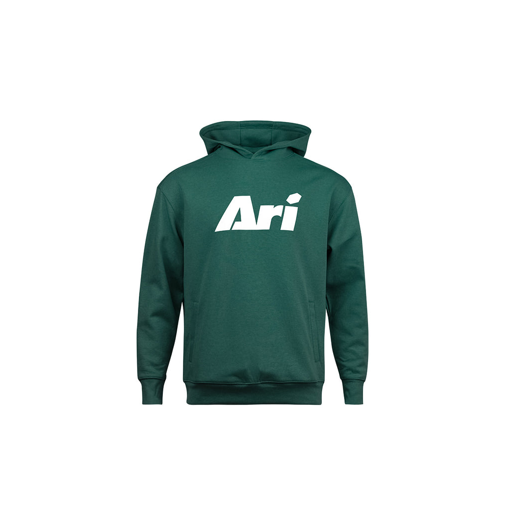 ARI KIDS ESSENTIAL HOODIE - GREEN/WHITE/GREEN
