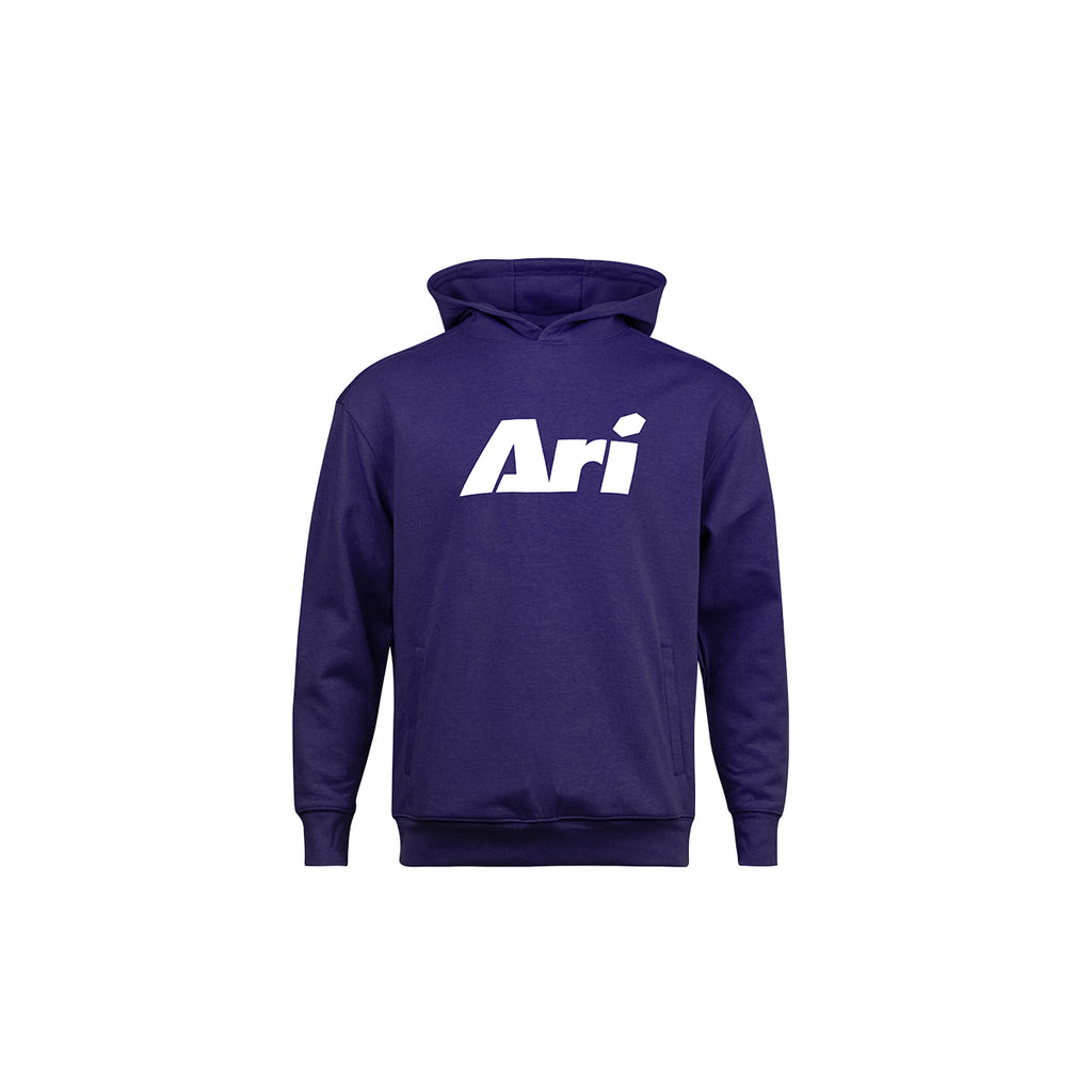ARI KIDS ESSENTIAL HOODIE - PURPLE/WHITE/PURPLE
