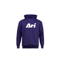 ARI KIDS ESSENTIAL HOODIE - PURPLE/WHITE/PURPLE