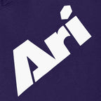 ARI KIDS ESSENTIAL HOODIE - PURPLE/WHITE/PURPLE