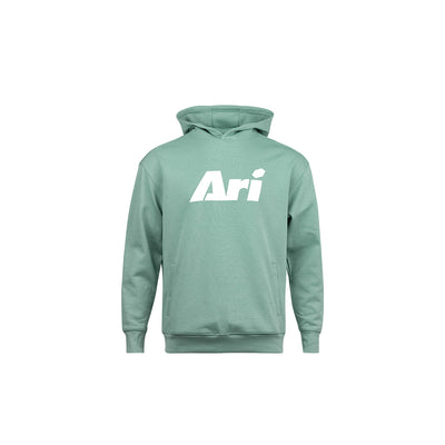 ARI KIDS ESSENTIAL HOODIE - SMOKE GREEN/WHITE/SMOKE GREEN