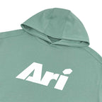 ARI KIDS ESSENTIAL HOODIE - SMOKE GREEN/WHITE/SMOKE GREEN