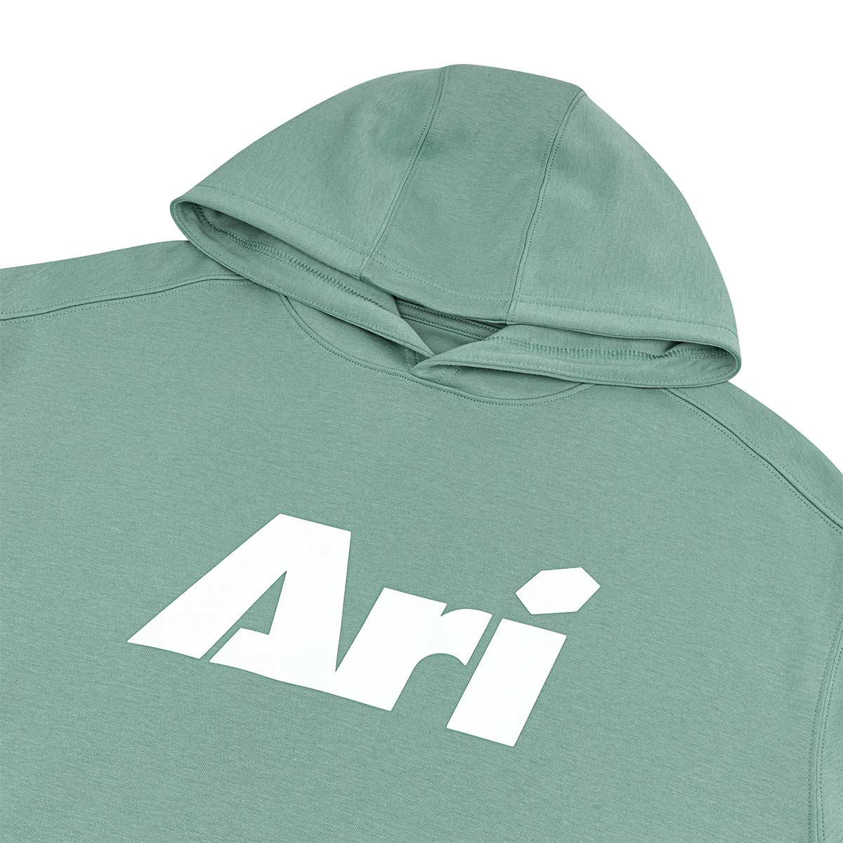 ARI KIDS ESSENTIAL HOODIE - SMOKE GREEN/WHITE/SMOKE GREEN