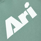 ARI KIDS ESSENTIAL HOODIE - SMOKE GREEN/WHITE/SMOKE GREEN