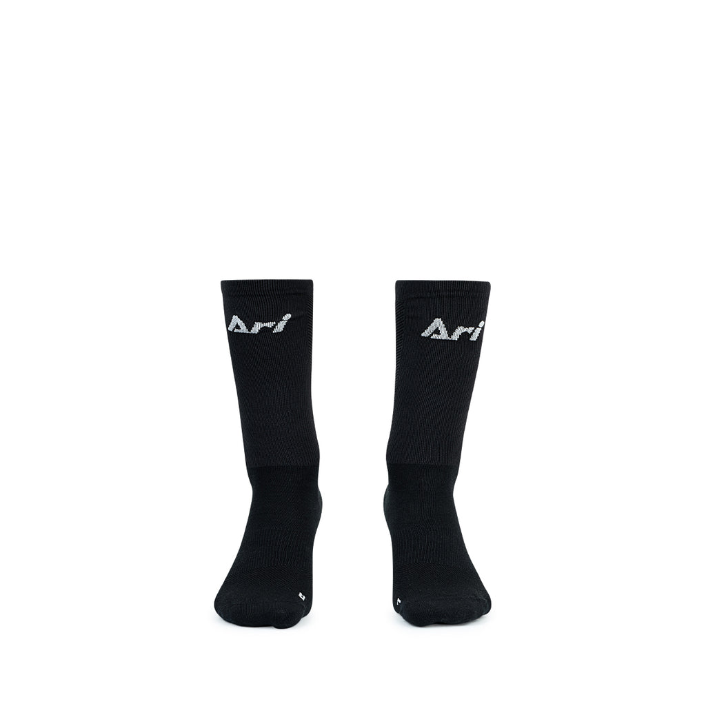 ARI KIDS HEX GRIP CREW SOCKS - BLACK/WHITE/BLACK