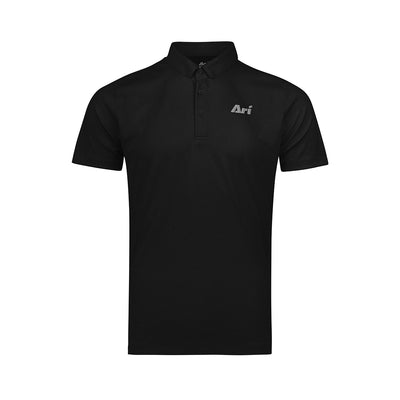 ARI MEN ADEPT GOLF POLO - BLACK/BLACK/SILVER