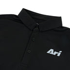 ARI MEN ADEPT GOLF POLO - BLACK/BLACK/SILVER