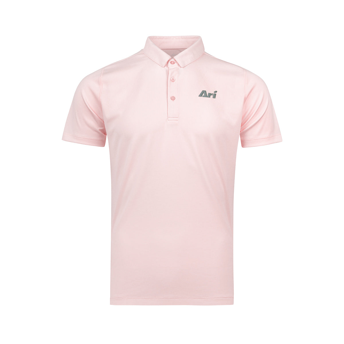 ARI MEN ADEPT GOLF POLO - PINK/PINK/SILVER