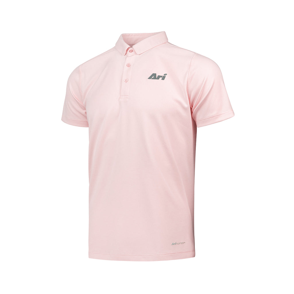 ARI MEN ADEPT GOLF POLO - PINK/PINK/SILVER
