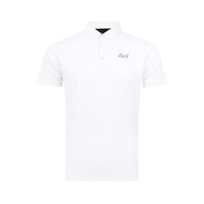 ARI MEN ADEPT GOLF POLO - WHITE/BLACK/SILVER