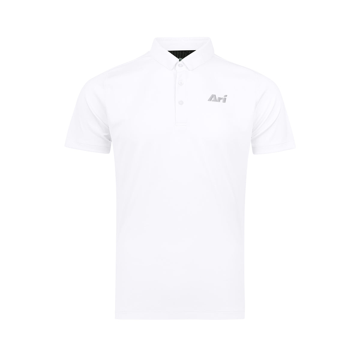 ARI MEN ADEPT GOLF POLO - WHITE/BLACK/SILVER