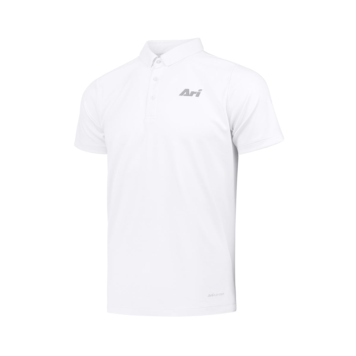 ARI MEN ADEPT GOLF POLO - WHITE/BLACK/SILVER