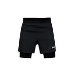 ARI MEN BREATHE 2IN1 V3 RUNNING SHORTS 3 INCHES - BLACK/BLACK/SILVER