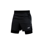 ARI MEN BREATHE 2IN1 V3 RUNNING SHORTS 3 INCHES - BLACK/BLACK/SILVER
