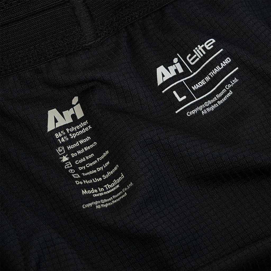 ARI MEN ELITE 3 INCHES RUNNING SHORT - BLACK/BLACK/SILVER