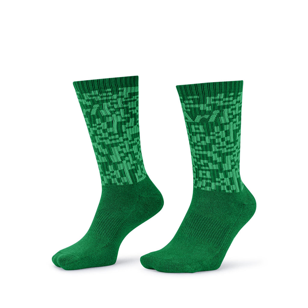 ARI PIXEL CREW SOCKS - GREEN/DARK GREEN/GREEN