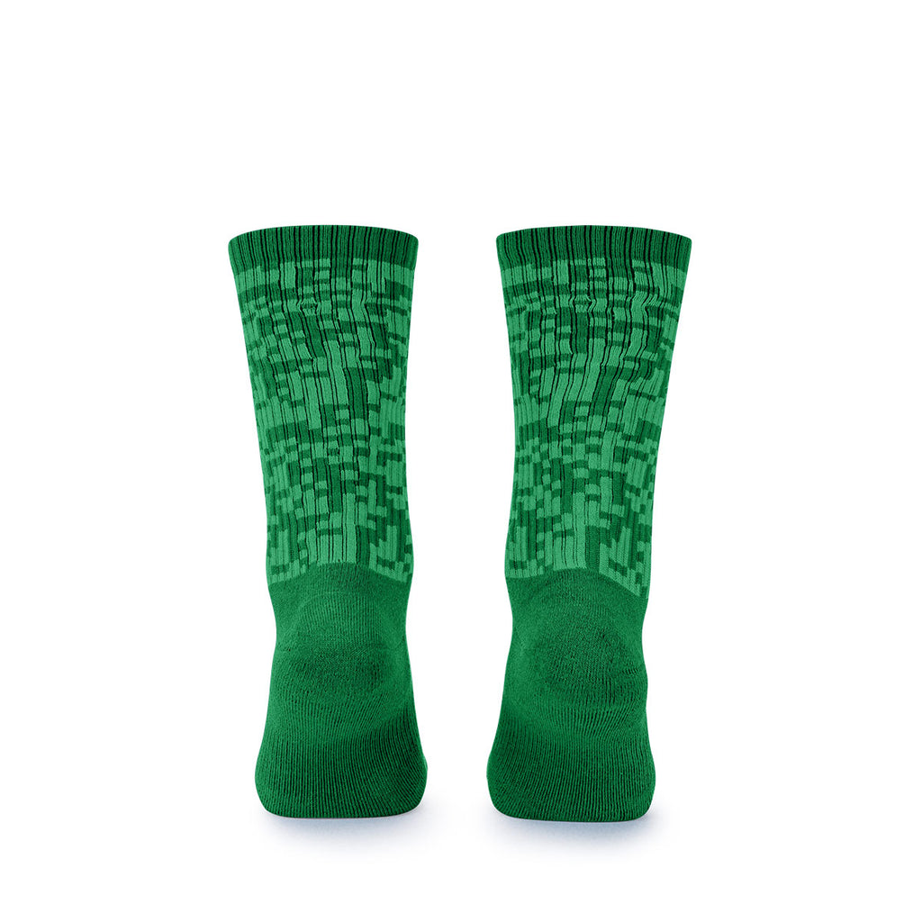 ARI PIXEL CREW SOCKS - GREEN/DARK GREEN/GREEN