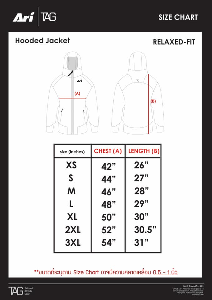 ARI TAG FULL ZIP HOODED JACKET - WHTE/WHITE/BLACK